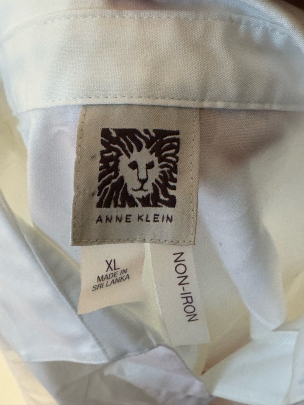 Anne Klein Classic White Collared Button-Up Business Office Y2K Retro Size XL - Picture 7 of 9
